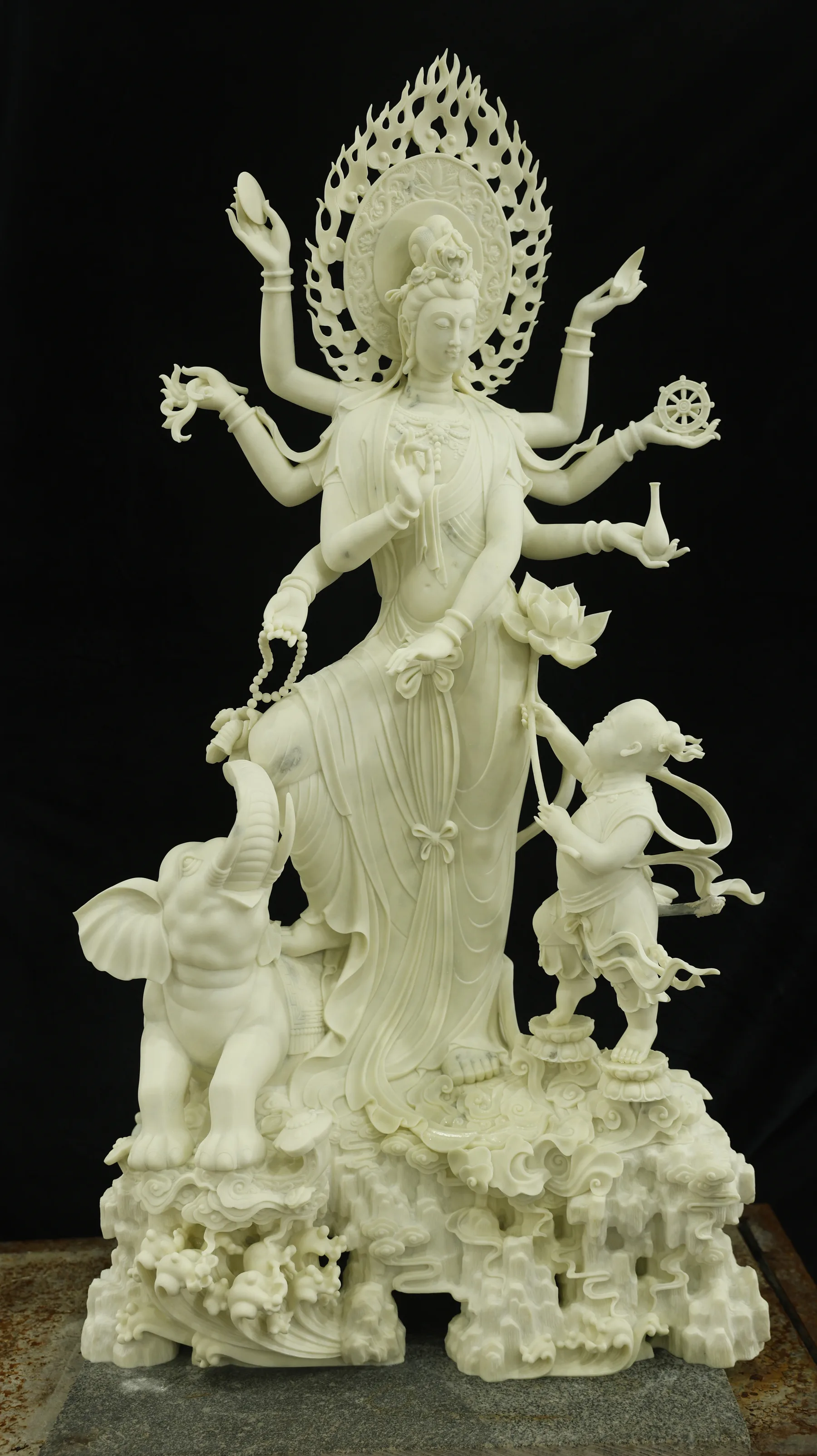 童子拜观音·高英坡大师艺术作品
